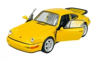 Samochody i pojazdy dla dzieci - WELLY PORSCHE 911 TURBO 964 ŻÓŁTY 1:34 SAMOCHÓD NOWY METALOWY MODEL - miniaturka - grafika 1