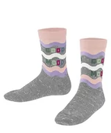 Skarpetki damskie - FALKE Skarpety Colourful Mind bawełna jedwab dzieci półwysokie ze wzorem 1 para, szary (light grey 3400), 35-38 - miniaturka - grafika 1