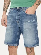 Spodenki męskie - Pepe Jeans Szorty jeansowe Relaxed Short Repair PM801074 Niebieski Relaxed Fit - miniaturka - grafika 1