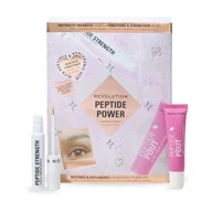 Zestawy kosmetyków damskich - Makeup Revolution London Peptide Power Lash & Lip Duo Zestaw serum do rzęs i brwi Peptide Strength Lash & Brow Serum 3 ml + balsam do ust Peptide Pout Lip Treatment 15 ml - miniaturka - grafika 1
