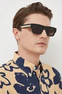 Okulary przeciwsłoneczne - Gucci okulary przeciwsłoneczne męskie kolor czarny - miniaturka - grafika 1