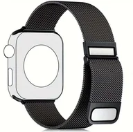 Akcesoria do smartwatchy - opaska pasek bransoleta MILANESEBAND DOUBLE Apple Watch 1/2/3/4/5/6/7/8/9/10/Ultra 1/2/SE 42/44/45/46/49mm czarna - miniaturka - grafika 1