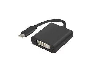 Lanberg Kabel adapter USB type-C M DVI F 24+5 0,15m Dual Link czarny AD-UC-DV-01 - Adaptery i przejściówki - miniaturka - grafika 1