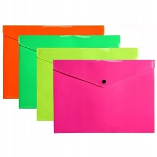 Teczka koperta A5 PP neon mix (10szt.) TK-NEON-A5 - Teczki i skoroszyty - miniaturka - grafika 1