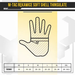 M-Tac - Rękawice taktyczne Soft Shell Thinsulate - Czarne - 90308002 - Odzież taktyczna i umundurowanie - miniaturka - grafika 14