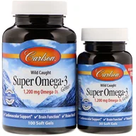 Witaminy i minerały - Carlson Labs Wild Caught Super Omega-3 Gems 1200 mg 100 + 30 kapsułek - miniaturka - grafika 1