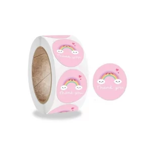 Naklejki Ozdobne Okrągłe Thank You 500 Szt. - Scrapbooking - miniaturka - grafika 1