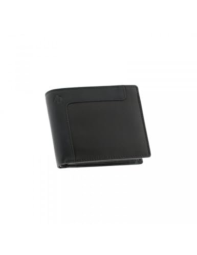 ADAPELL Portfel Amer. 9,5 x 12 cm. Przycisk i Mon. Czarny, Czarny (Black), Talla única, Casual