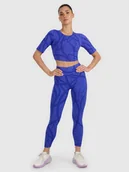 Legginsy - 4F Legginsy treningowe szybkoschnące damskie - niebieskie L - miniaturka - grafika 1