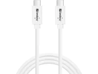 Kable USB - Sandberg USB-C>C USB 3.1 G2 100W, 1M kabel USB USB 3.2 Gen 2 (3.1 Gen 2) USB C Biały - miniaturka - grafika 1