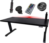 Biurka gamingowe - BIURKO ELEKTRYCZNE 160x80 REGULOWANE NOGI LOFTOWE METALOWE - miniaturka - grafika 1
