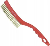 Narzędzia warsztatowe - Dedra Szczotka druciana 3-rzędowa, mosiądz, 340mm, uchwyt plastik - miniaturka - grafika 1