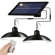 Lampy ogrodowe - LAMPA SOLARNA LED WISZĄCA OGRODOWA ZEWNĘTRZNA Z PILOTEM CZUJNIK ZMIERZCHU - miniaturka - grafika 1