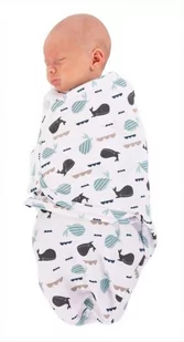 BO JUNGLE B-Wrap otulacz Ocean Whales small do 4 m-cy B172500 - Otulacze - miniaturka - grafika 1
