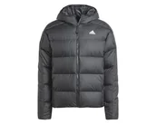 Kurtki męskie - adidas Męska kurtka puchowa Essentials Midweight z kapturem, Czarny, S - miniaturka - grafika 1