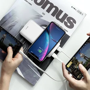 Baseus M36 Wireless Charger power bank 10000 mAh bezprzewodowa ładowarka Qi biały (PPALL-M3602) - Ładowarki do telefonów - miniaturka - grafika 7