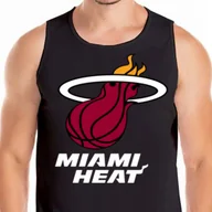 Koszulki męskie - Koszulka Tank Top Miami Heat Nba L 0478 Czarna - miniaturka - grafika 1