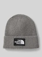Czapki męskie - Czapka beanie z imitacji dzianiny z naszywką z logo model ‘Box’ - miniaturka - grafika 1