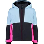 Kurtki i płaszcze dla dziewczynek - CMP, KID G JACKET FIX HOOD, 33W0205, Light Blue, 104, Girl - miniaturka - grafika 1