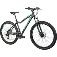 Rowery - Rower górski MTB INDIANA X-Pulser 2.7 D19 27.5 cala damski Czarno-miętowy - miniaturka - grafika 1