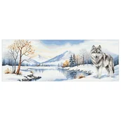 Pasmanteria - Haft krzyżykowy - Zestaw do haftu - Wilk i zimowe góry - miniaturka - grafika 1