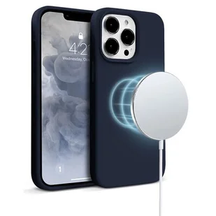 Crong Etui Color Cover Magnetic MagSafe do Apple iPhone 13 Pro Max Granatowy - Etui i futerały do telefonów - miniaturka - grafika 1