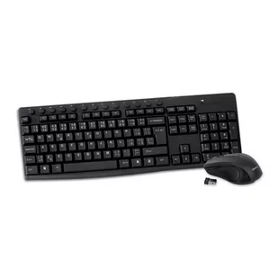 Keyboard Cz + Mouse Omega Okm071B M-Media W-Less Set 2.4Ghz Black [44440] - Zestawy myszka + klawiatura - miniaturka - grafika 1