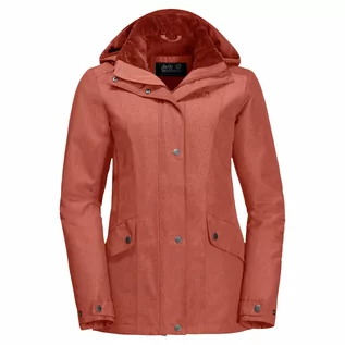 Kurtki damskie - Zimowa kurtka damska Jack Wolfskin PARK AVENUE JACKET autumn red - S - grafika 1