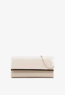 Torebki damskie - Beżowa Koktajlowa Torebka Kopertówka z Łańcuszkiem Galorella - miniaturka - grafika 1