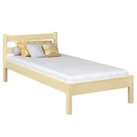 Łóżka - Drewniane łóżko pojedyncze N01 sosna bezbarwna 90x190 - miniaturka - grafika 1