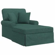Szezlongi - vidaXL Chaise Lounge z Fartuszkiem Ciemna zieleń 91 x 157 x 91 cm - miniaturka - grafika 1