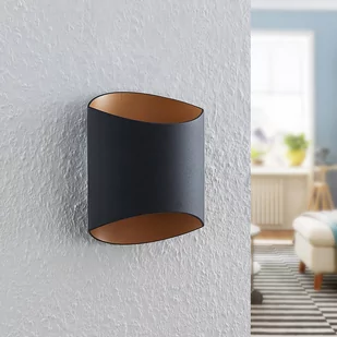 Arcchio Vilja lampa ścienna, czarna, złota, owalna - Lampy ścienne - miniaturka - grafika 1