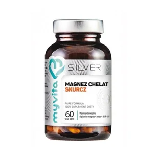 MyVita Magnez chelat Skurcz diglicynian magnezu + witamina B6 P-5-P + potas 60 kapsułek Silver Pure - Witaminy i minerały - miniaturka - grafika 1
