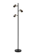 Lampy stojące - Tundran lampa podłogowa 3-punktowa czarna/złota 34744/03/30 - miniaturka - grafika 1