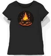 Koszulki i topy damskie - Koszulka damska czarna z motywem średniowiecznej kuźni L - miniaturka - grafika 1