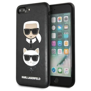 Karl Lagerfeld Embossed Case Karl & Choupette - Etui iPhone 8 Plus / 7 Plus czarny - Etui i futerały do telefonów - miniaturka - grafika 1