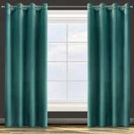 Zasłony - Eurofirany Zasłona welwetowa Rosa 140x250 Turkusowa ex-z-rosa-c.tur-140x250-przel - miniaturka - grafika 1