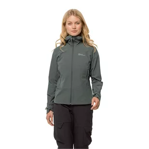 Damska kurtka softshellowa Jack Wolfskin KAMMWEG JKT W slate green - XS - Kurtki damskie - miniaturka - grafika 1