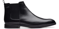 Botki męskie - Clarks CitiStride Top męskie czarne skóra 42 - miniaturka - grafika 1
