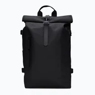 Plecaki - Plecak miejski Rains Rolltop Rucksack Large 23 l black WYSYŁKA W 24H 30 DNI NA ZWROT - miniaturka - grafika 1