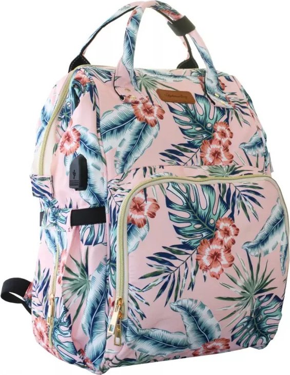 Torba, organizer do wózka plecak dla mamy Różowy 42x26x19cm PL152R