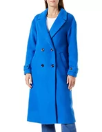 Płaszcze damskie - s.Oliver BLACK LABEL płaszcz damski długi rękaw, niebieski, 46 - miniaturka - grafika 1