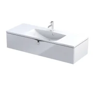 Szafki łazienkowe - Szafka łazienkowa pod umywalkę Oristo Siena 120 cm biały połysk OR45-SD1S-120-1 - miniaturka - grafika 1