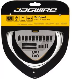 Jagwire zestaw przerzutkowy Sport 2x Shift biały - Części rowerowe - miniaturka - grafika 1