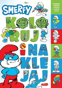 Harperkids Koloruj i naklejaj. Smerfy praca zbiorowa - Kolorowanki, wyklejanki - miniaturka - grafika 2