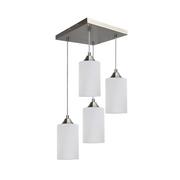 Lampy sufitowe - Lampa wisząca, Bosco Mix, 30x30x118 cm, satyna, transparentny, biały - miniaturka - grafika 1