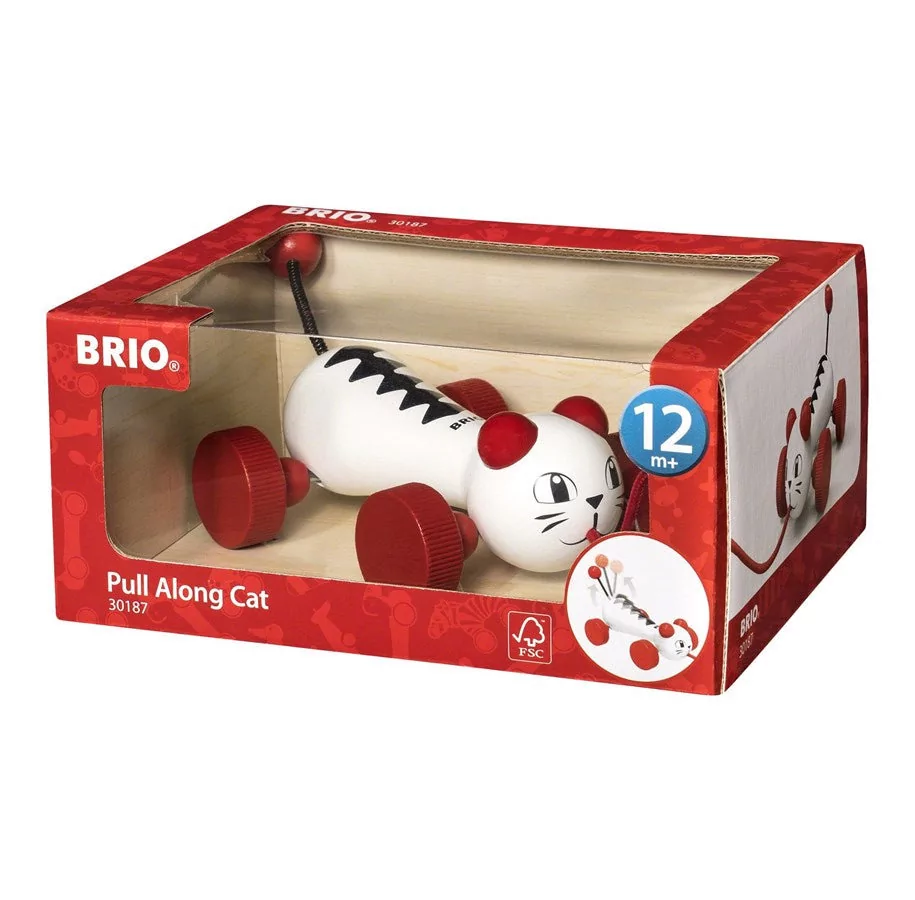 Brio GmbH BRIO 30187  po wytłaczanie kot po zabawka do ciągnięcia