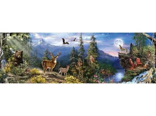 DUŻY Haft Diamentowy, Obraz, Mozaika Diamentowa Diamond Painting PANORAMA GÓR 120x40cm - Malowanie po numerach - miniaturka - grafika 1