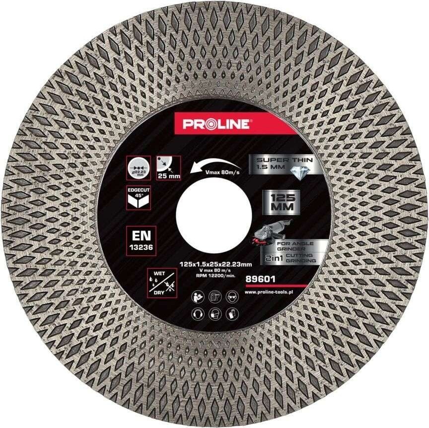 Proline Tarcza diam.do cięcia/szlif.cienka,125*1.5*25*22.23,