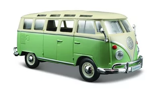 Maisto, Volkswagen Van Samba, Beżowo-Zielony, 1/25, 31956 - Kolekcjonerskie modele pojazdów - miniaturka - grafika 1